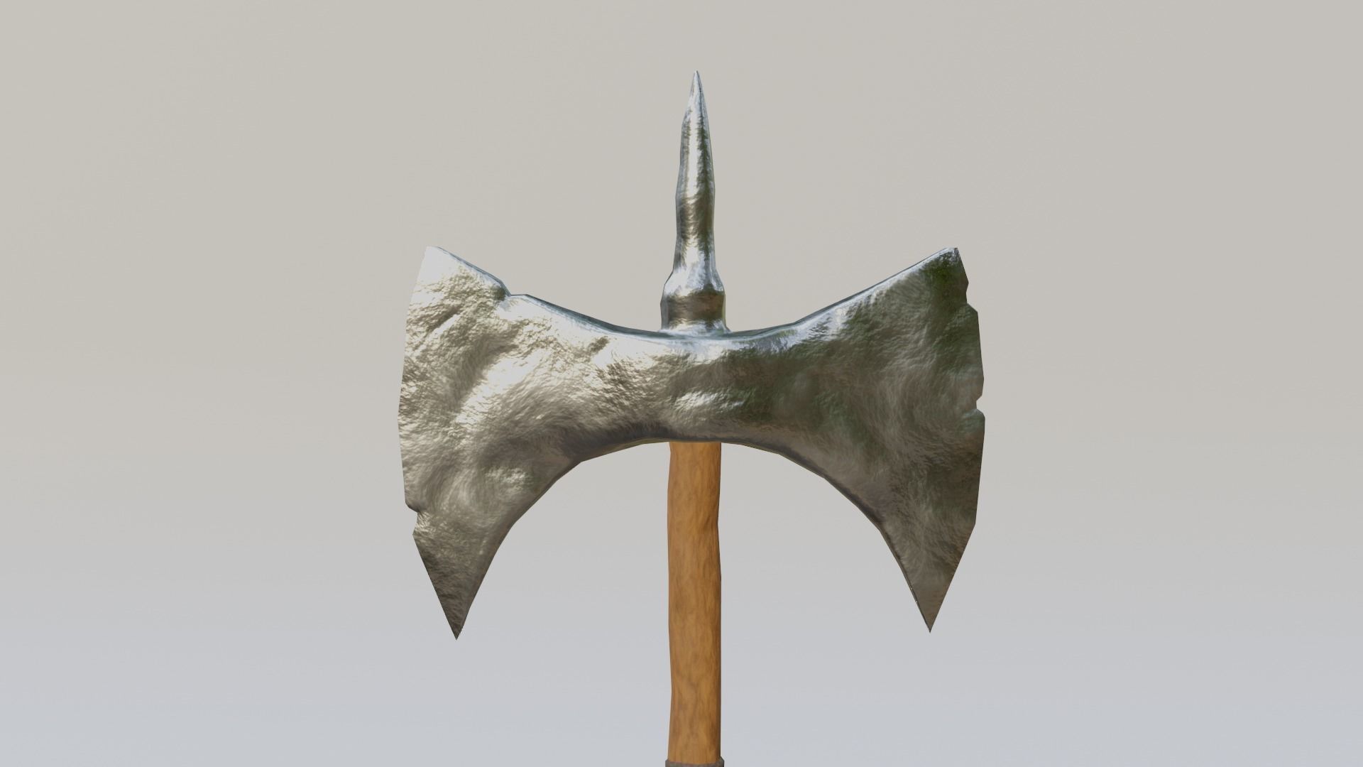 Battle axe Low-poly 3D model_19