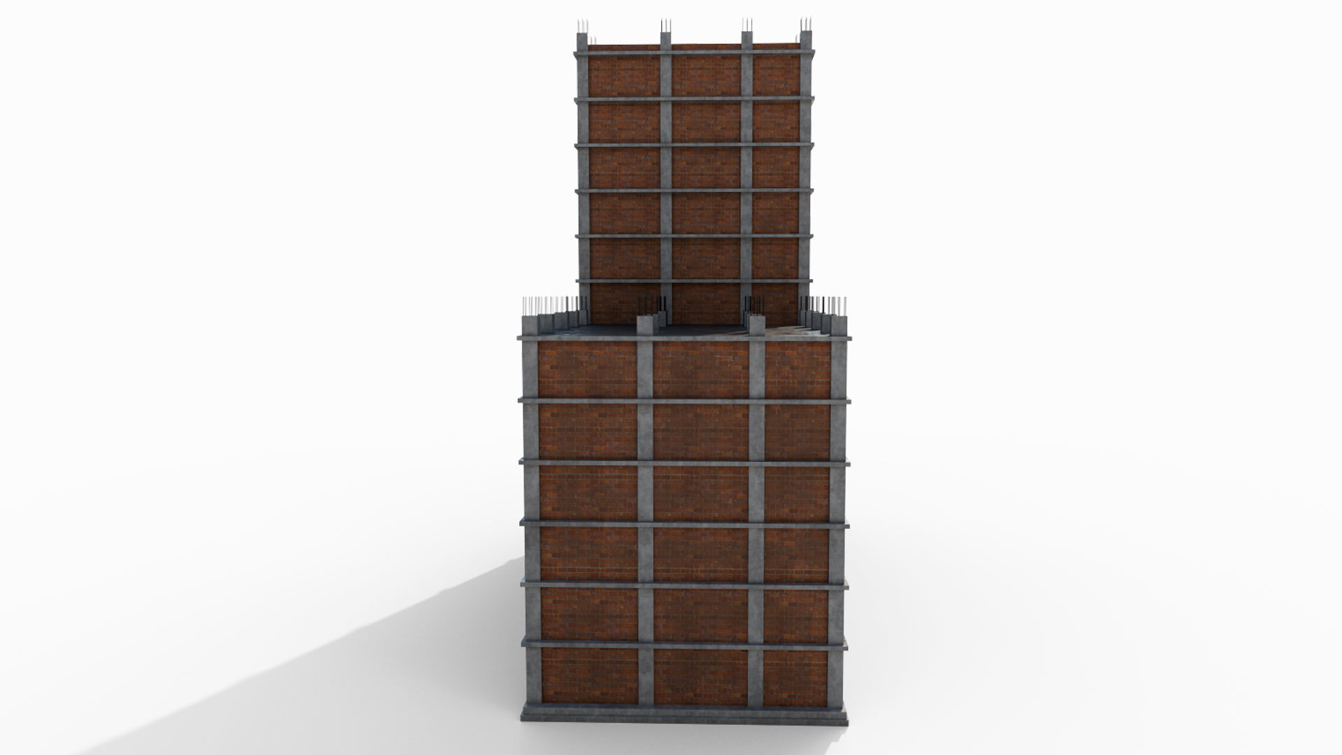 Construction Building Low-poly 3D model_2