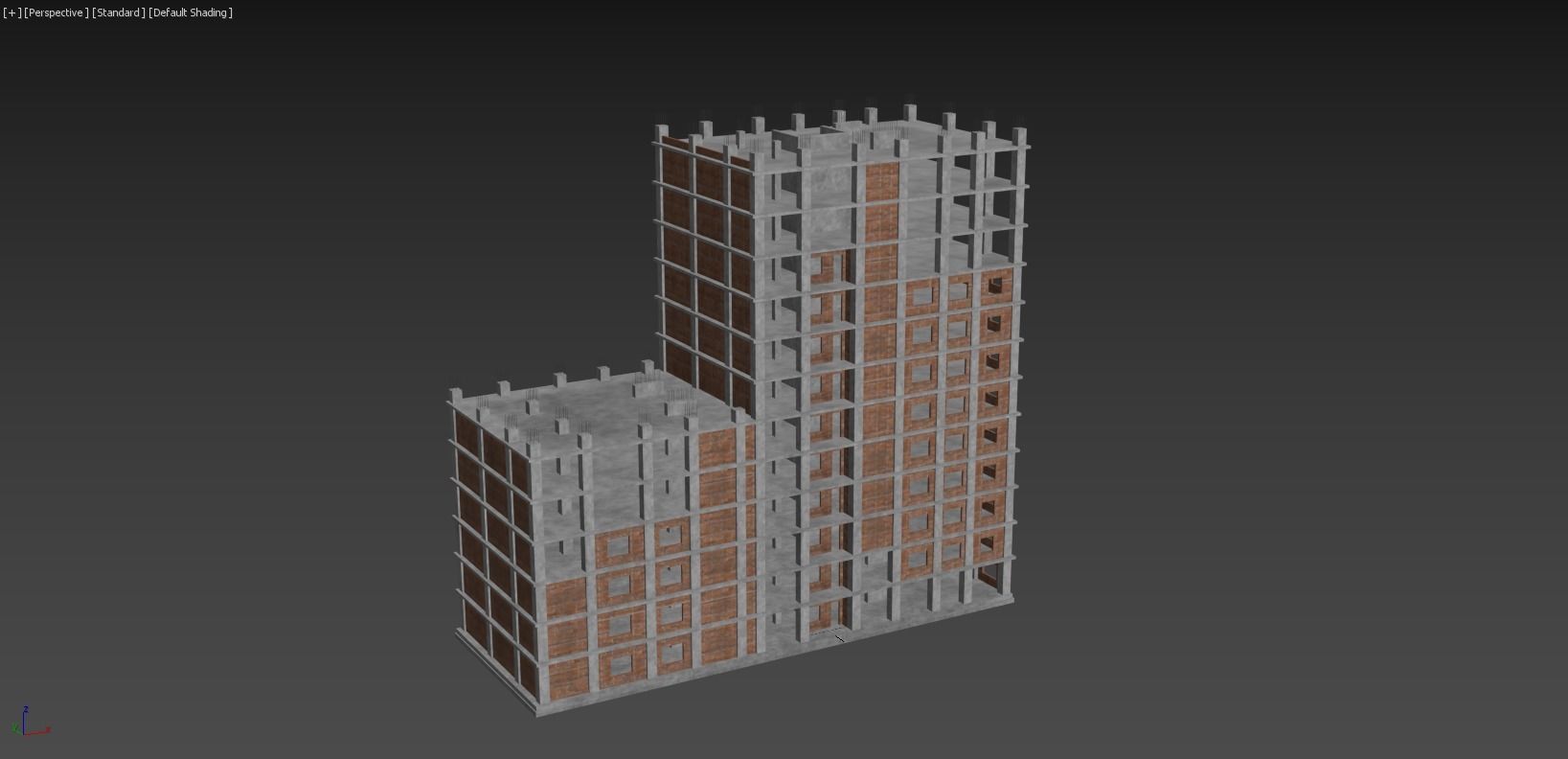 Construction Building Low-poly 3D model_17
