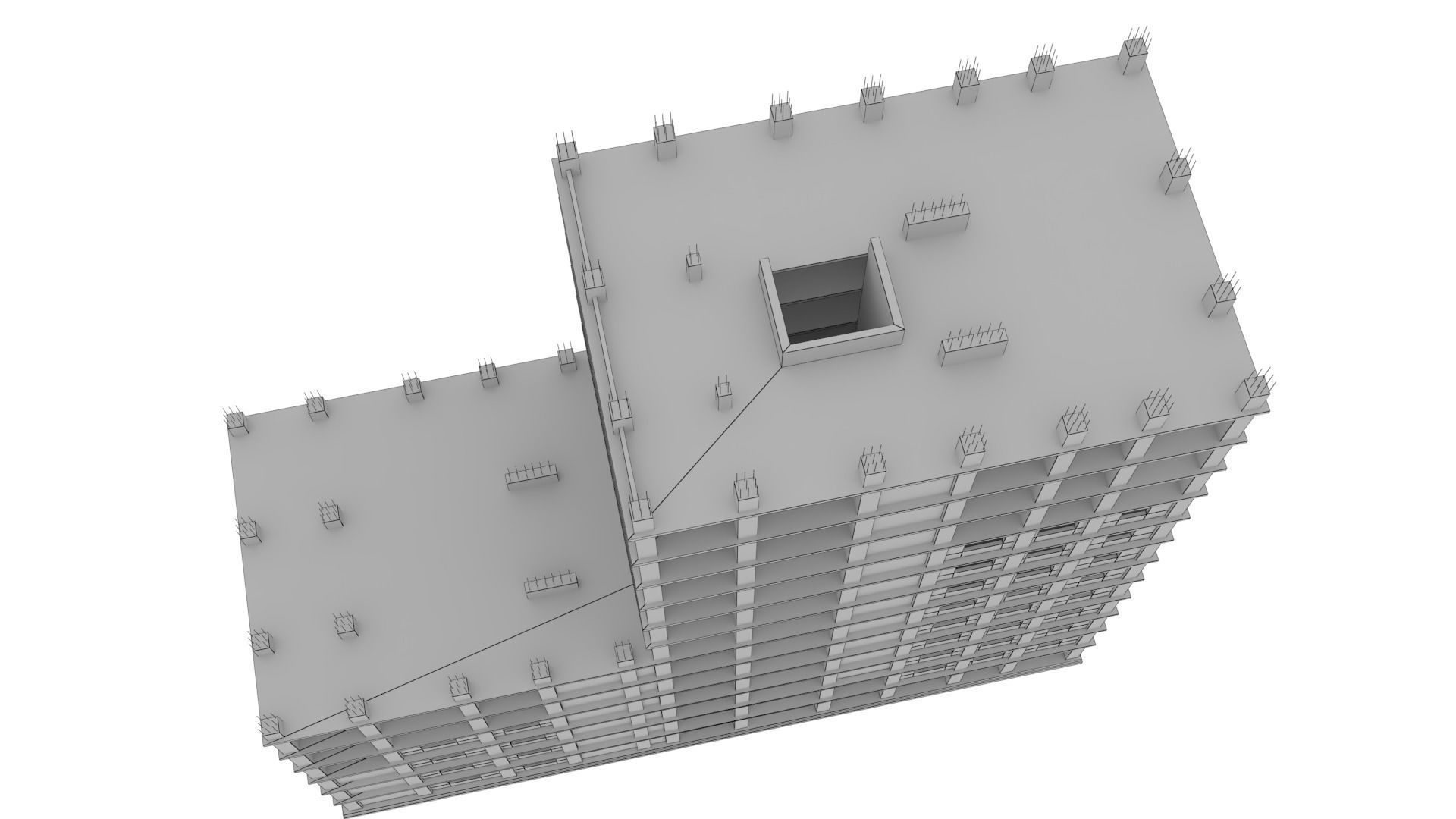 Construction Building Low-poly 3D model_16