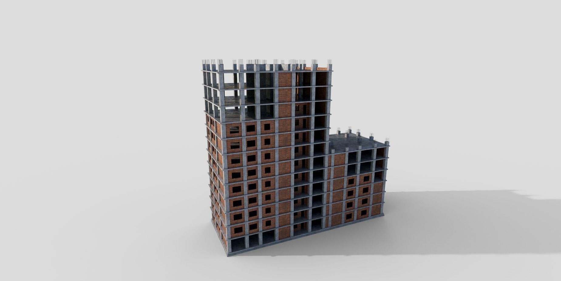 Construction Building Low-poly 3D model_9