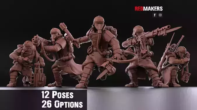 Death Division - Kill Squad - Imperial Force 3D print model