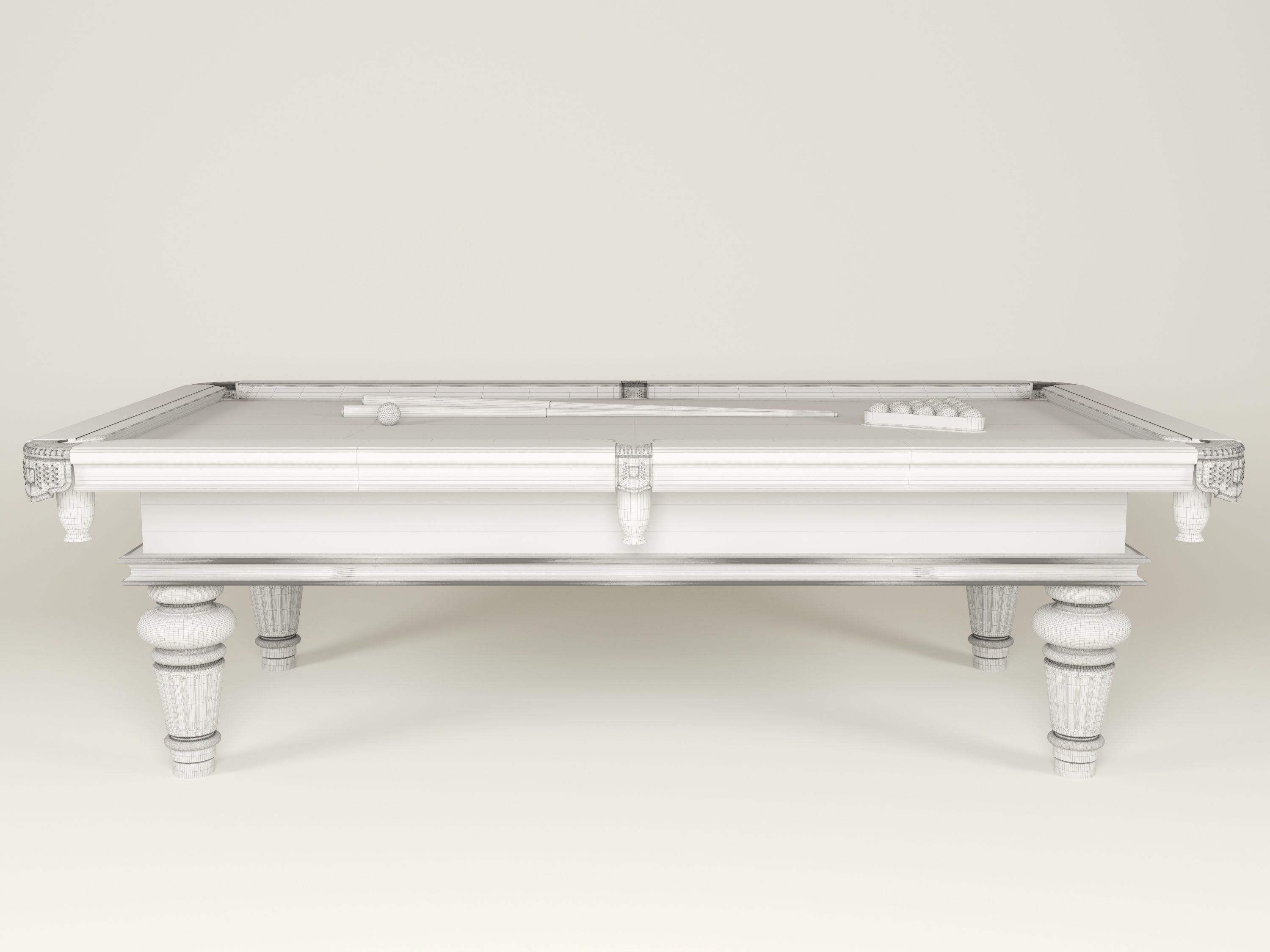 Michael Allen Traditional Pool Table 3D model_5