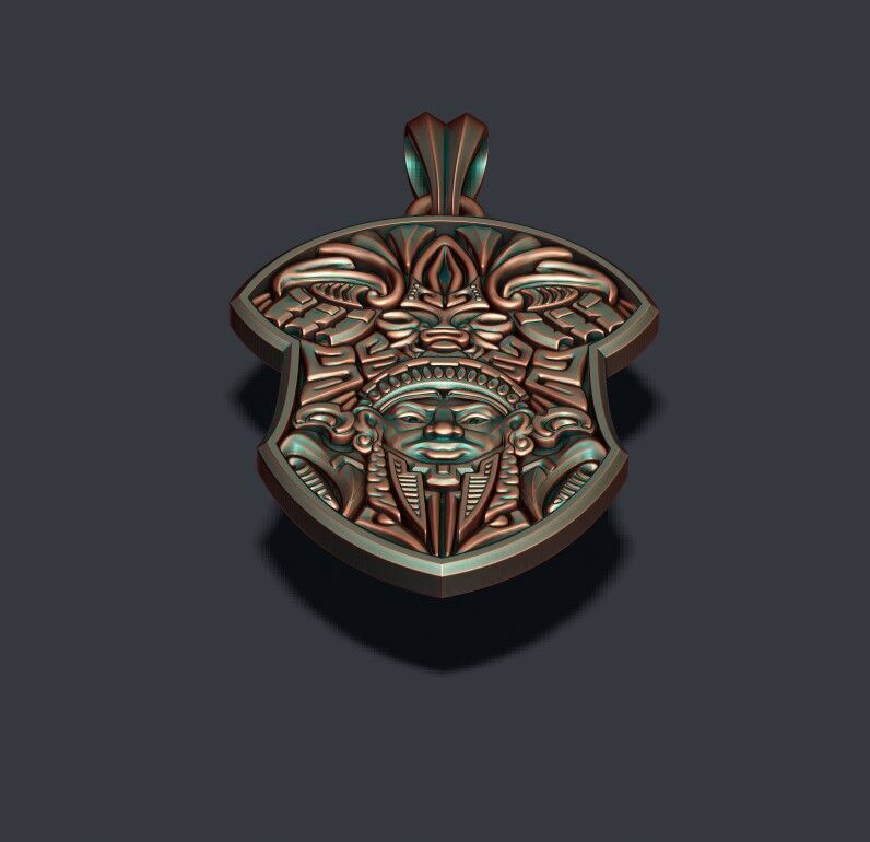 Maya pendant 3D print model_8