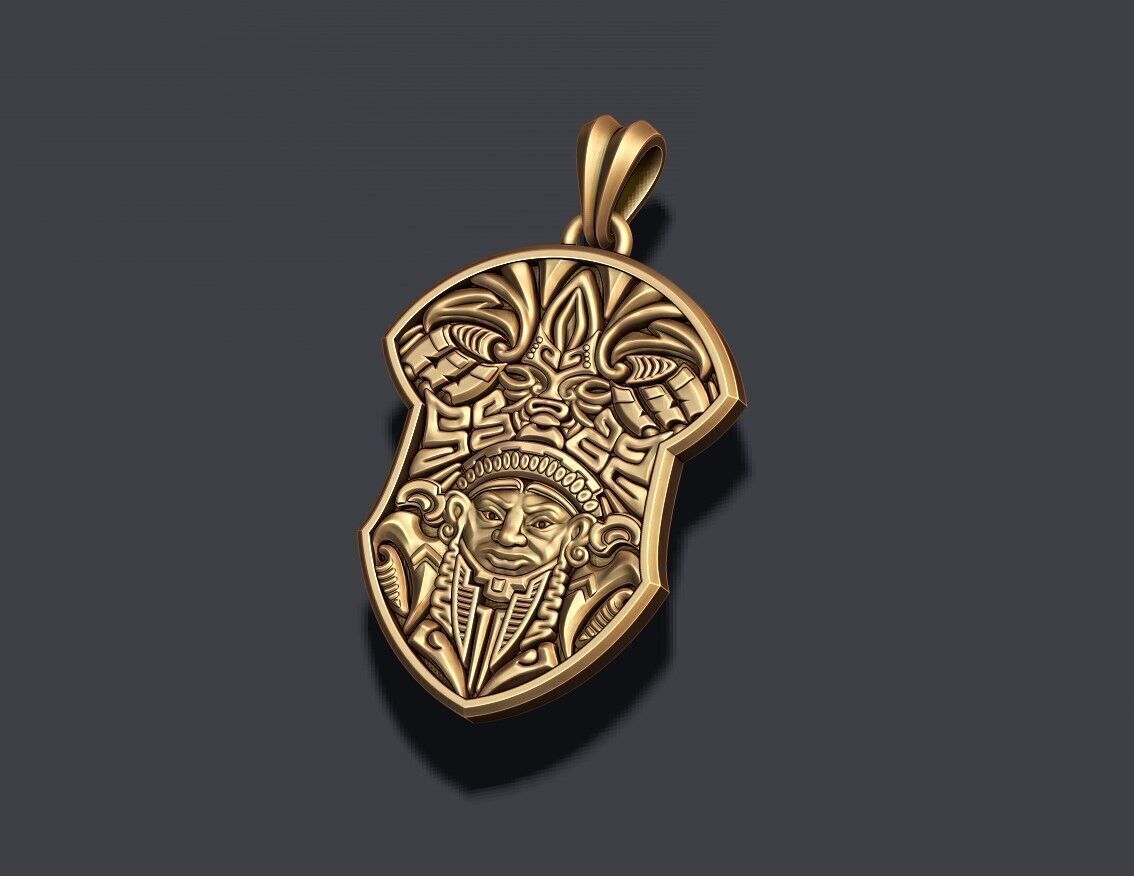 Maya pendant 3D print model_1