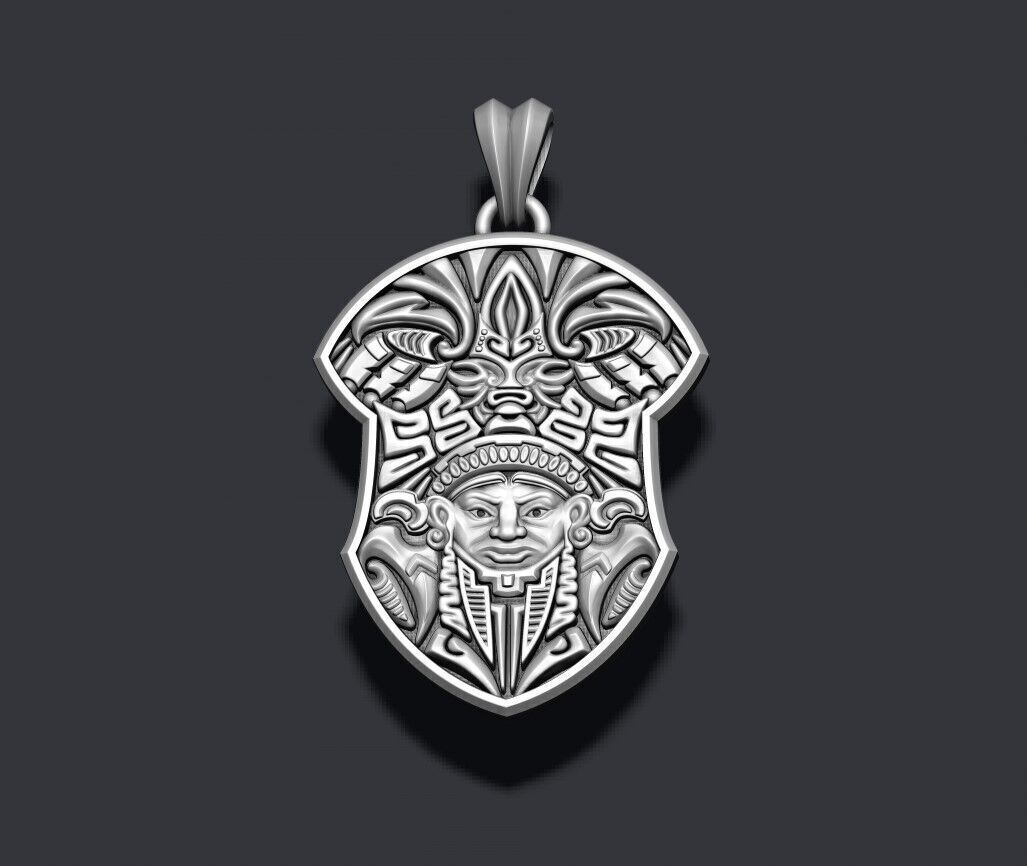Maya pendant 3D print model_5