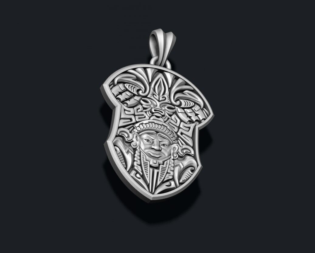 Maya pendant 3D print model_4