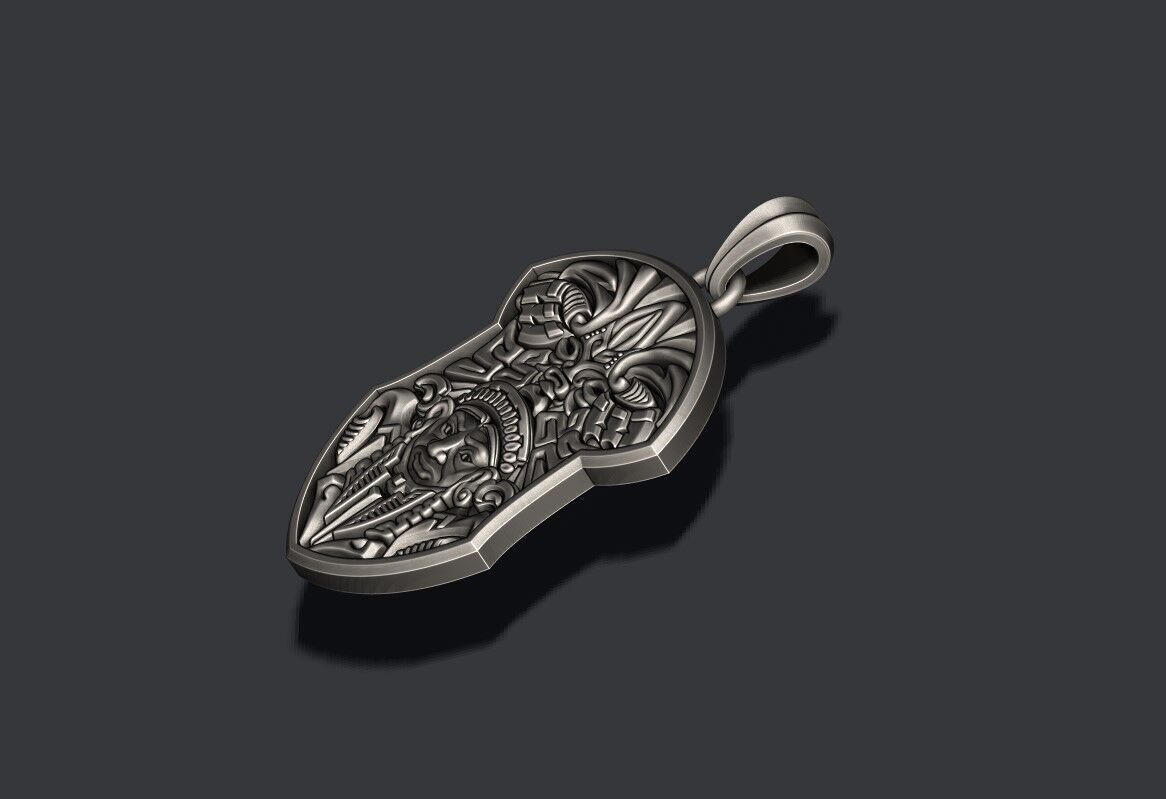 Maya pendant 3D print model_3