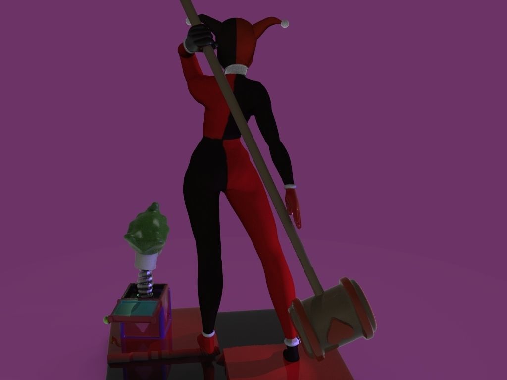 Harley Quinn and Joker 3D print model_3