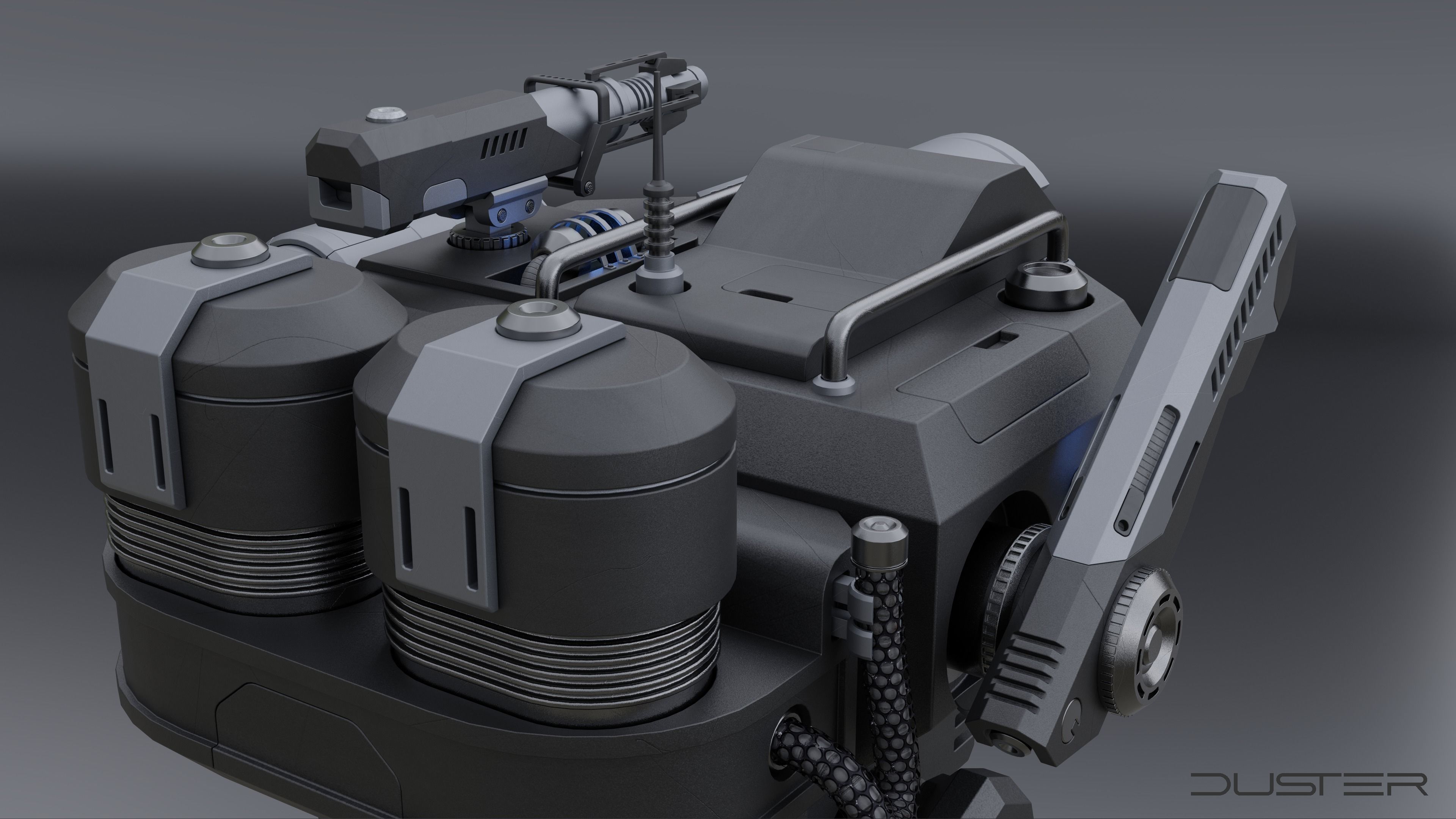 Sci-Fi Combat Mech - FK rigged 3D model_5