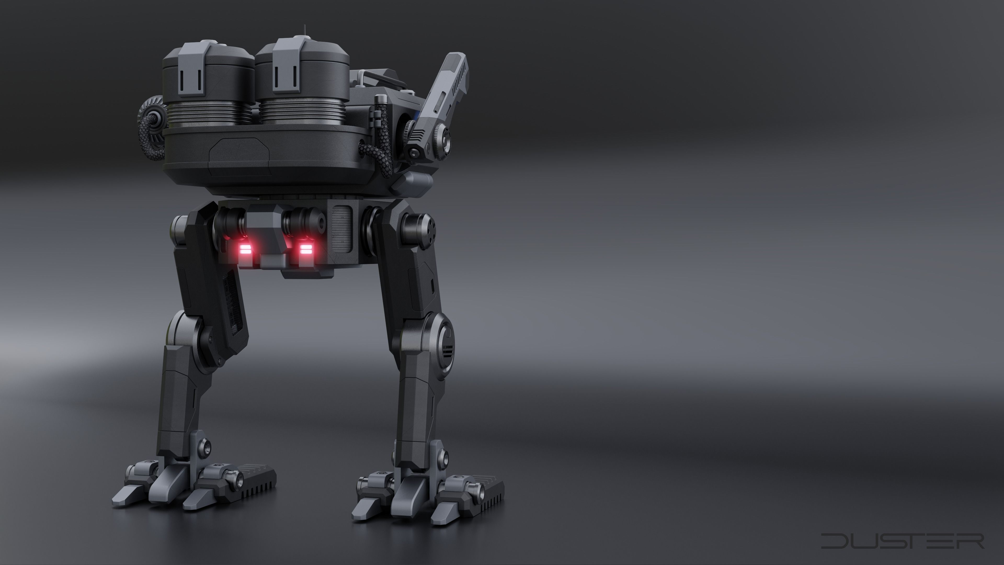 Sci-Fi Combat Mech - FK rigged 3D model_3