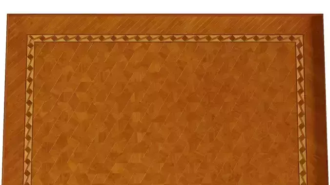 Floor wooden cutting board with embossed pattern 3D model