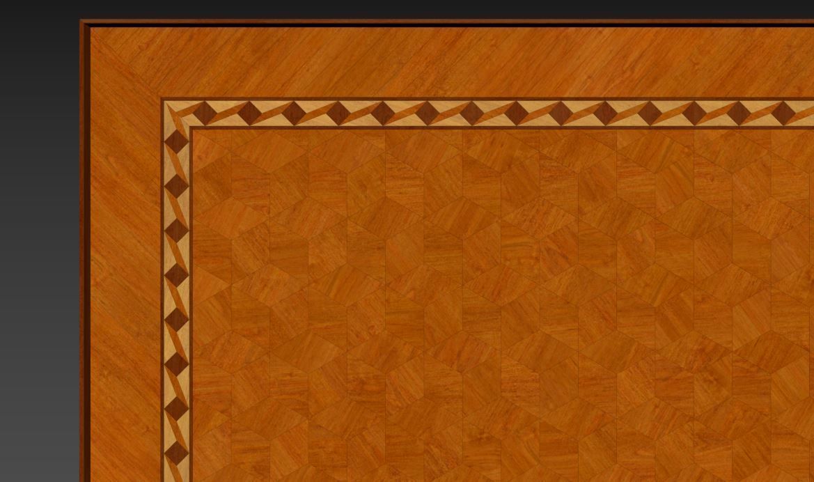 Floor wooden cutting board with embossed pattern 3D model_11