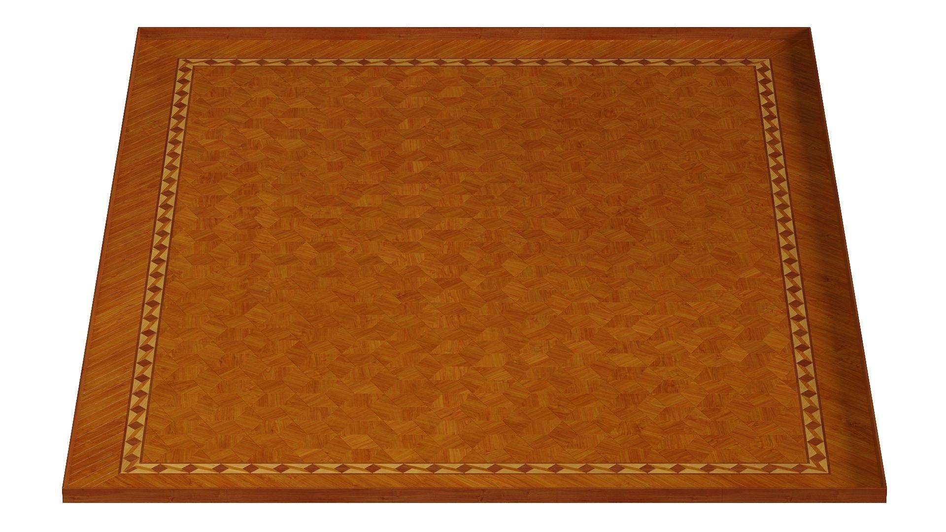 Floor wooden cutting board with embossed pattern 3D model_2