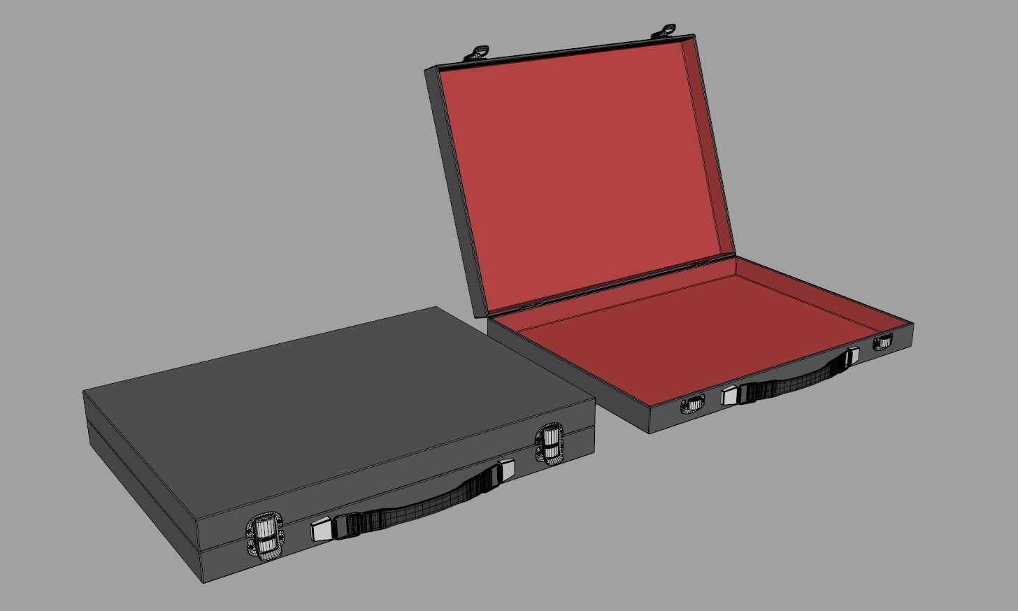 Slim Briefcase 3D model_5