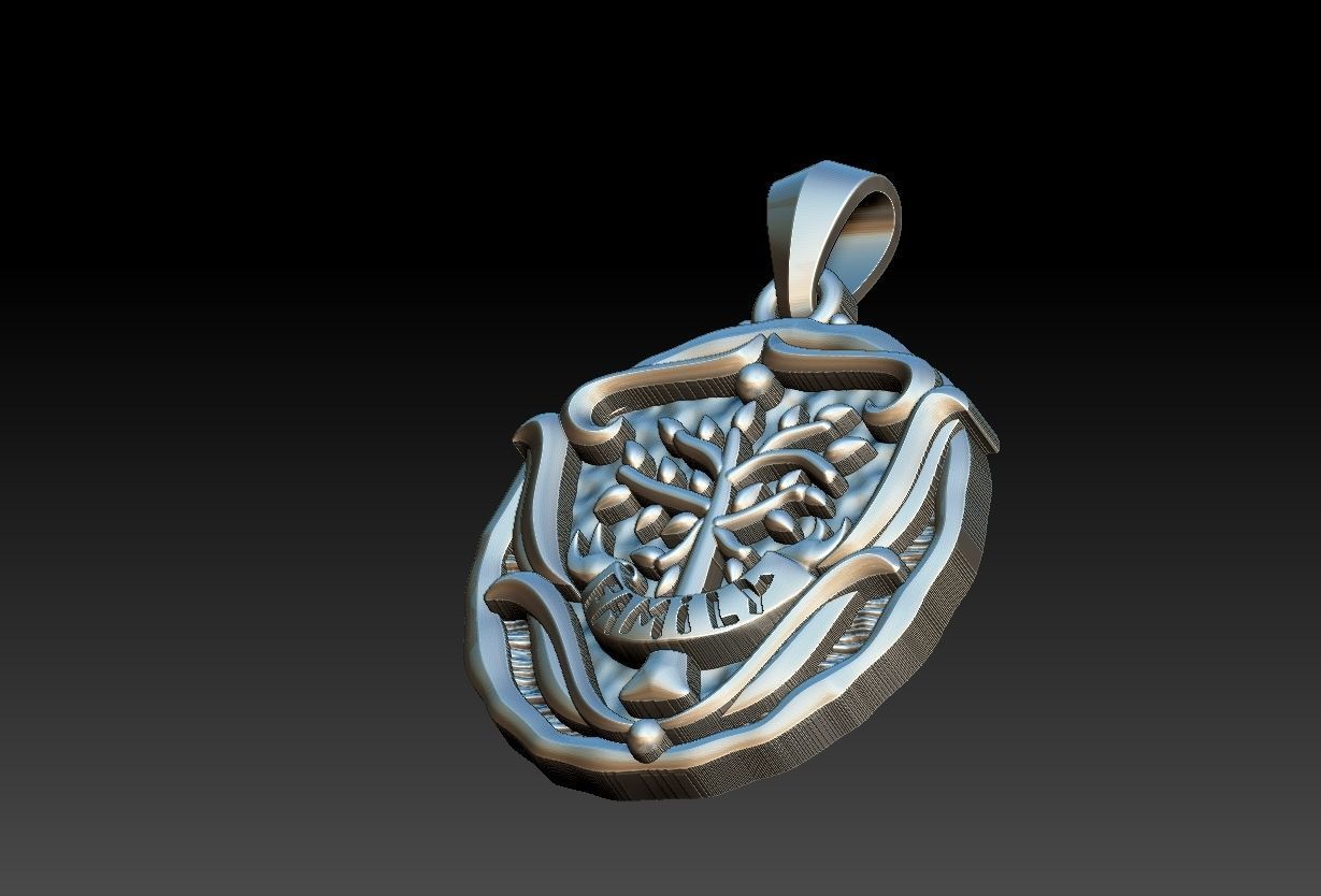 Tree of Life Family Medal 3D print model_10
