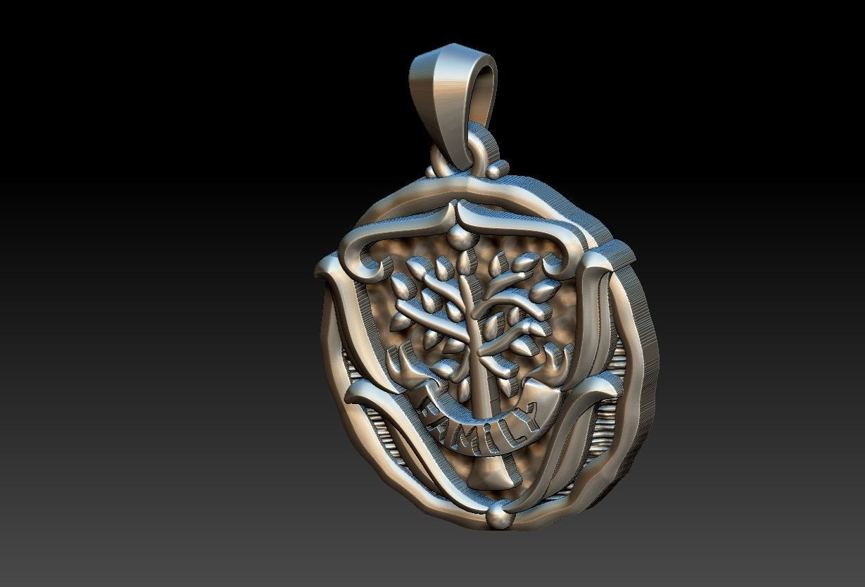 Tree of Life Family Medal 3D print model_12