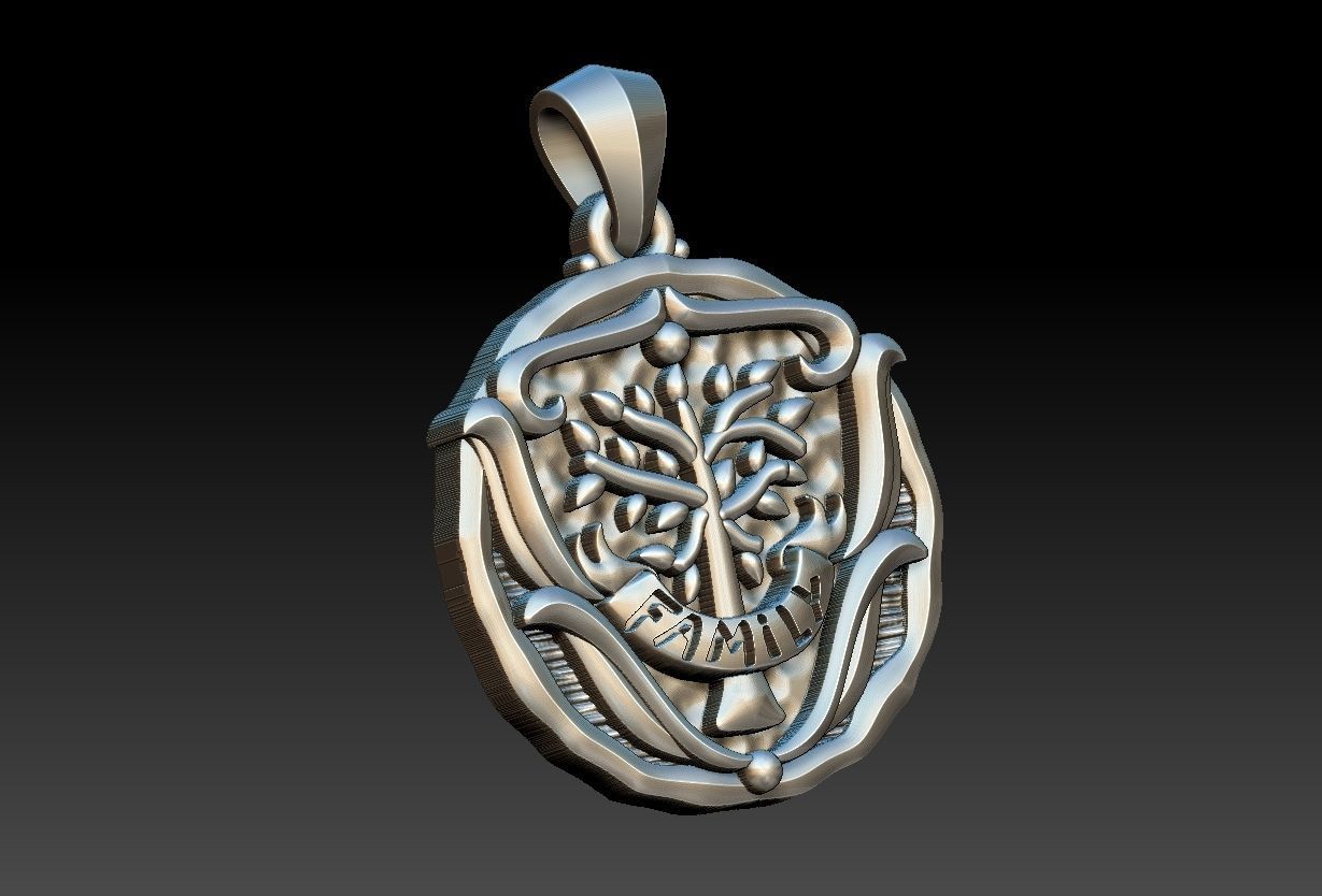 Tree of Life Family Medal 3D print model_8