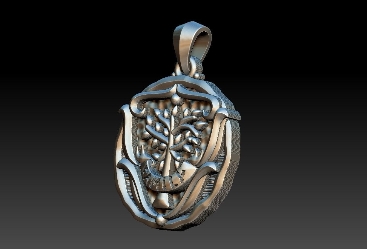 Tree of Life Family Medal 3D print model_2
