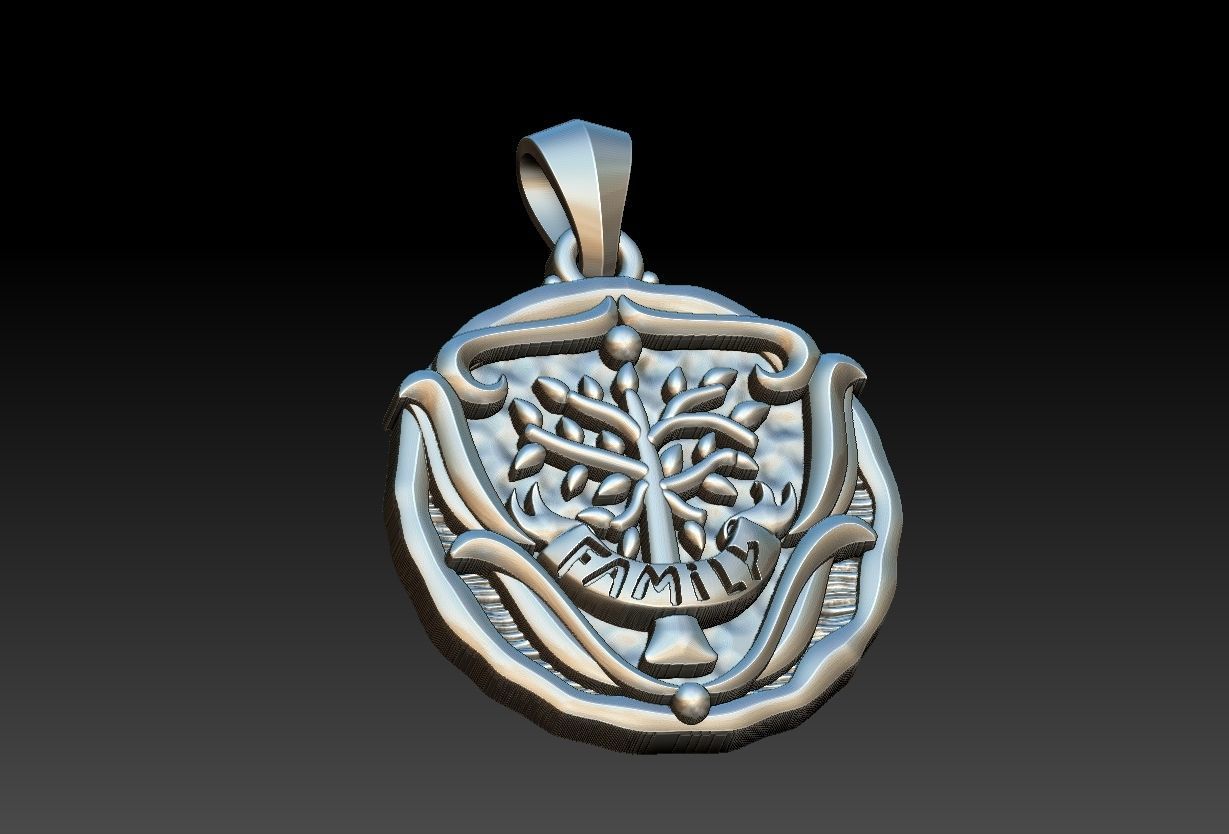 Tree of Life Family Medal 3D print model_9