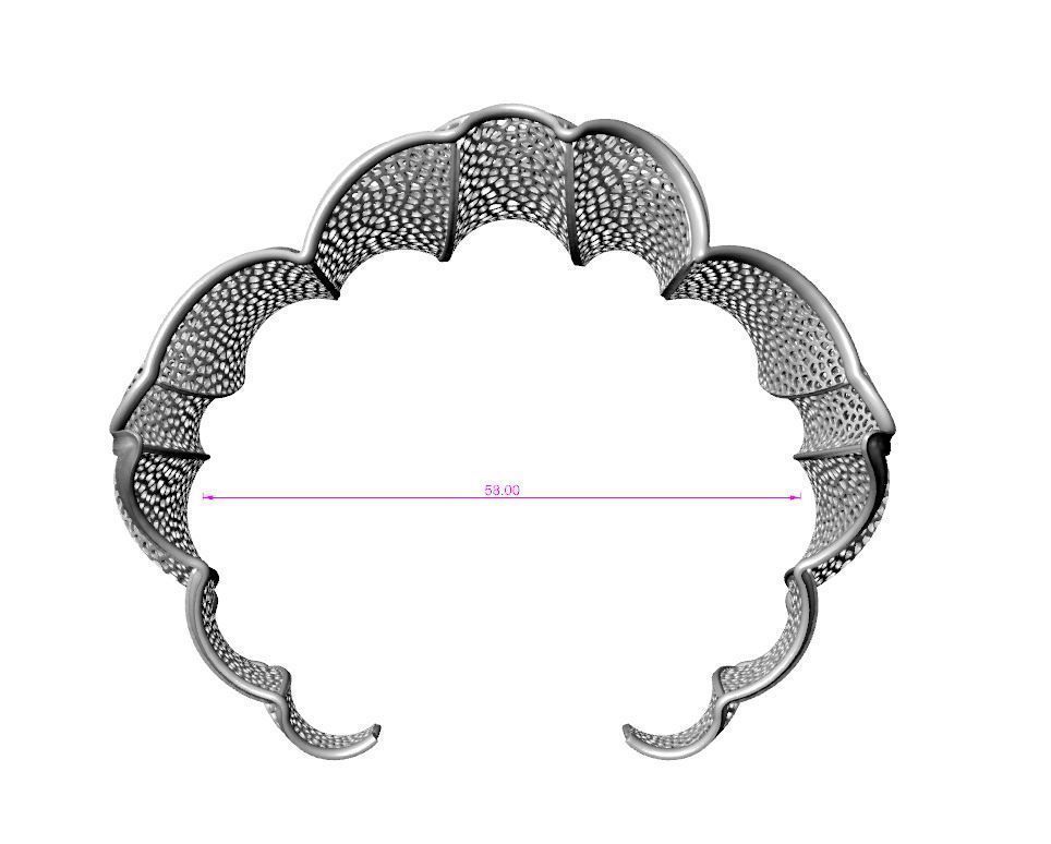 Stylized bracelet 3D print model_11