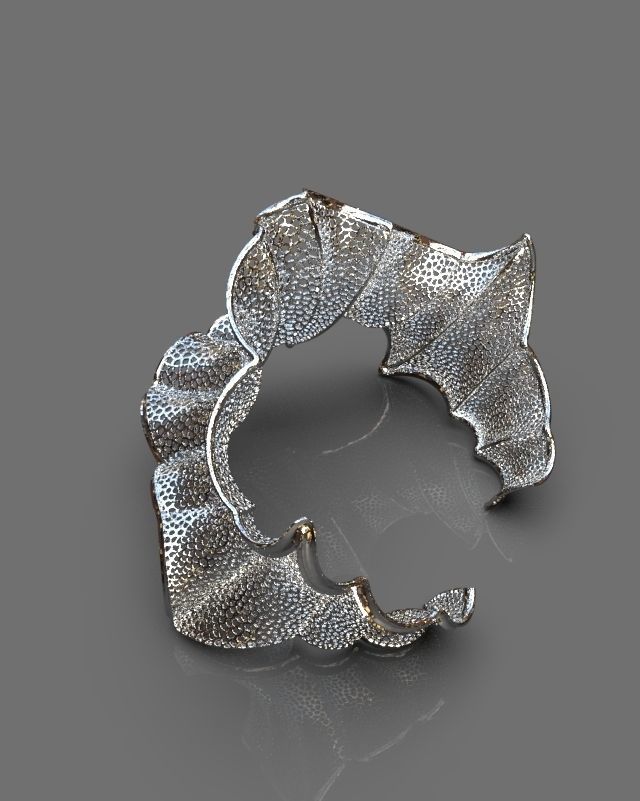 Stylized bracelet 3D print model_9