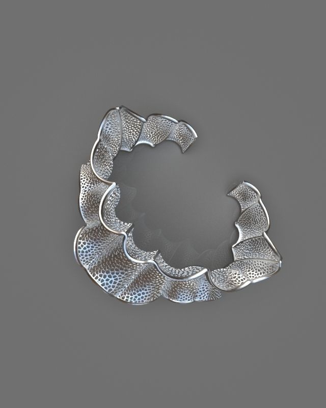 Stylized bracelet 3D print model_3