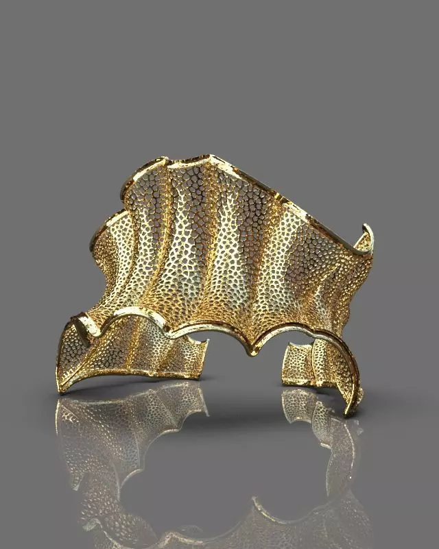 Stylized bracelet 3D print model_0