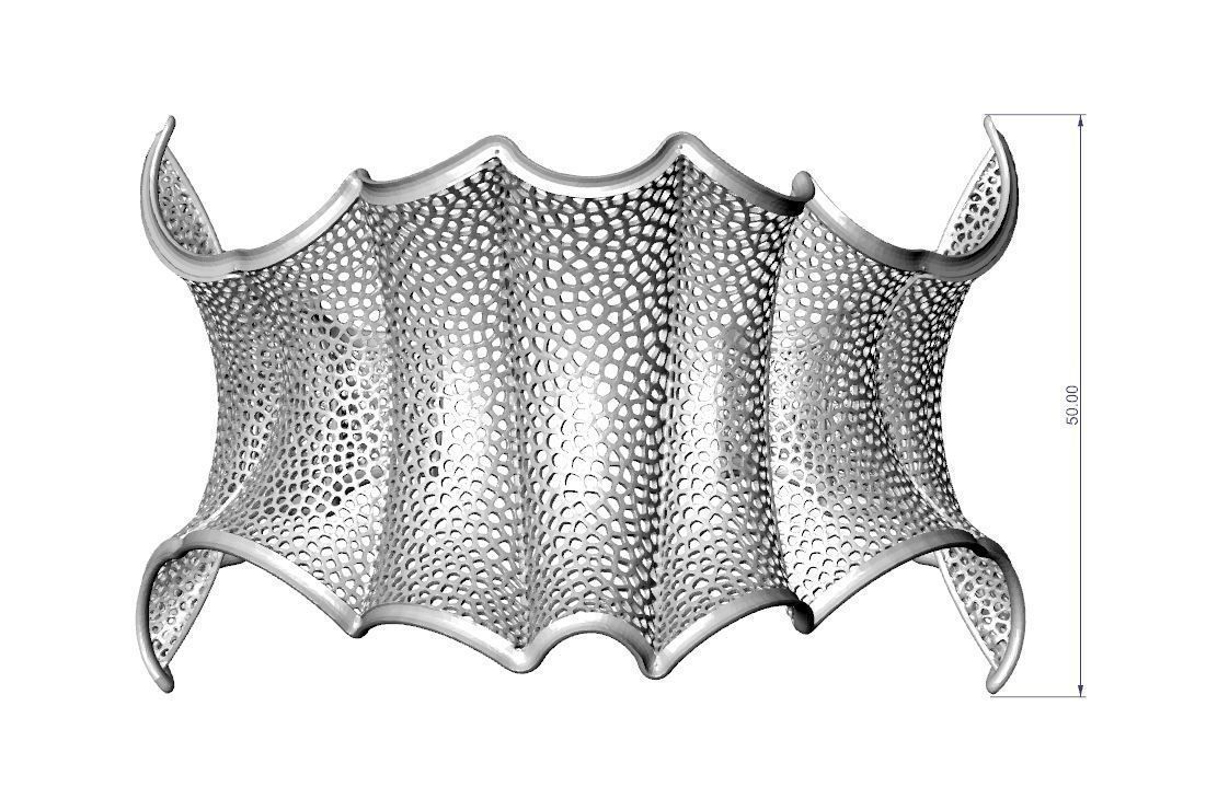 Stylized bracelet 3D print model_12