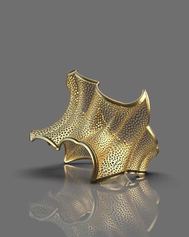 Stylized bracelet 3D print model_6