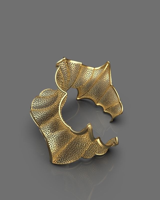 Stylized bracelet 3D print model_7