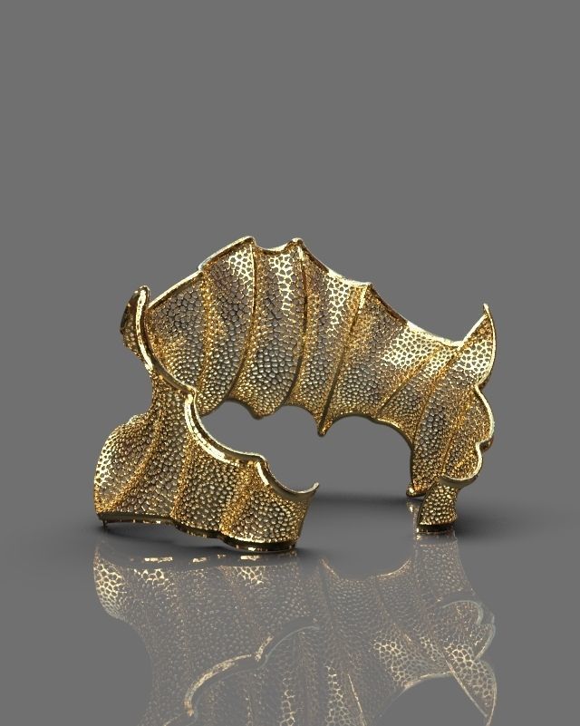 Stylized bracelet 3D print model_4