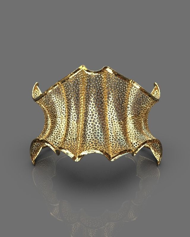 Stylized bracelet 3D print model_1
