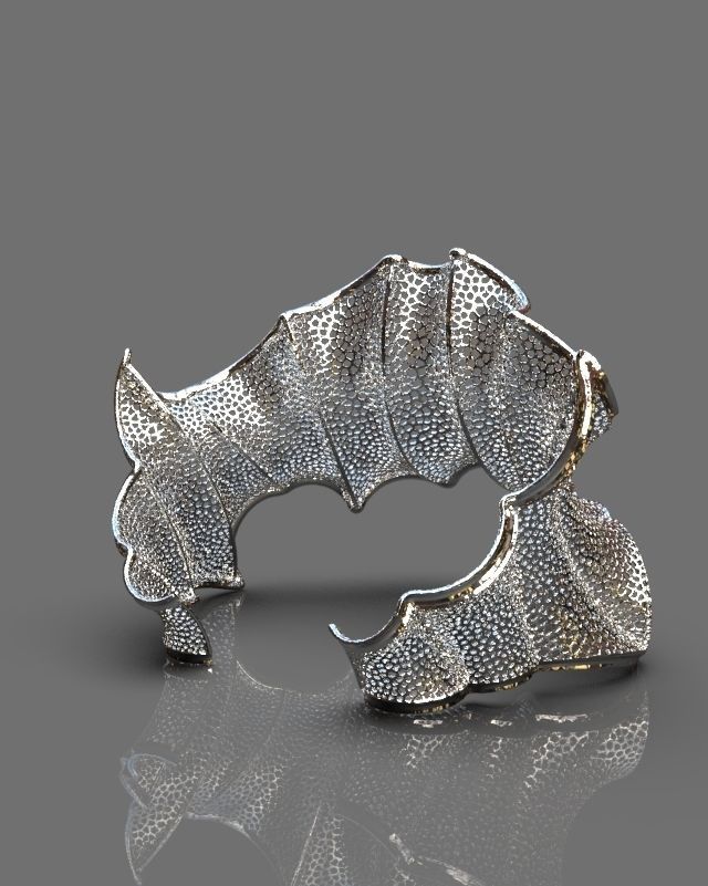 Stylized bracelet 3D print model_10