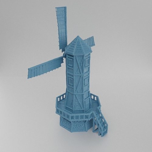 Medieval WindMill Tabletop Terrain 25 mm 3D print model
