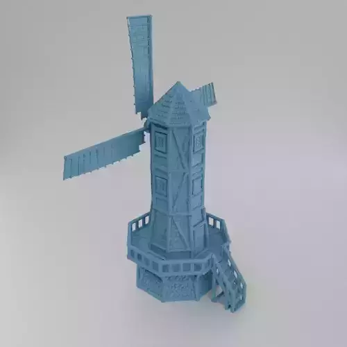 Medieval WindMill Tabletop Terrain 25 mm 3D print model
