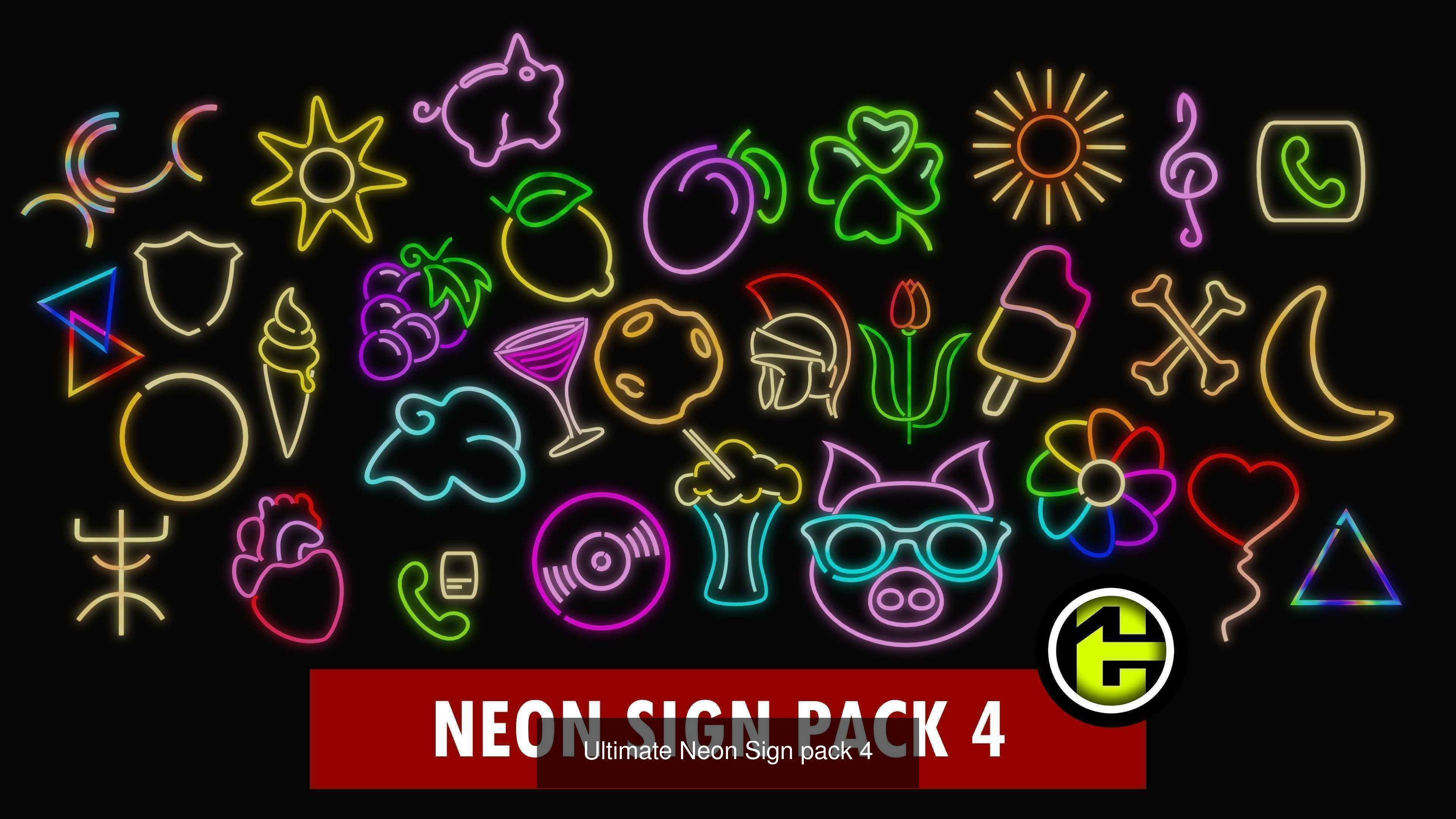 Ultimate Neon Sign Bundle Vol1 - 223 3D Model Collection_4