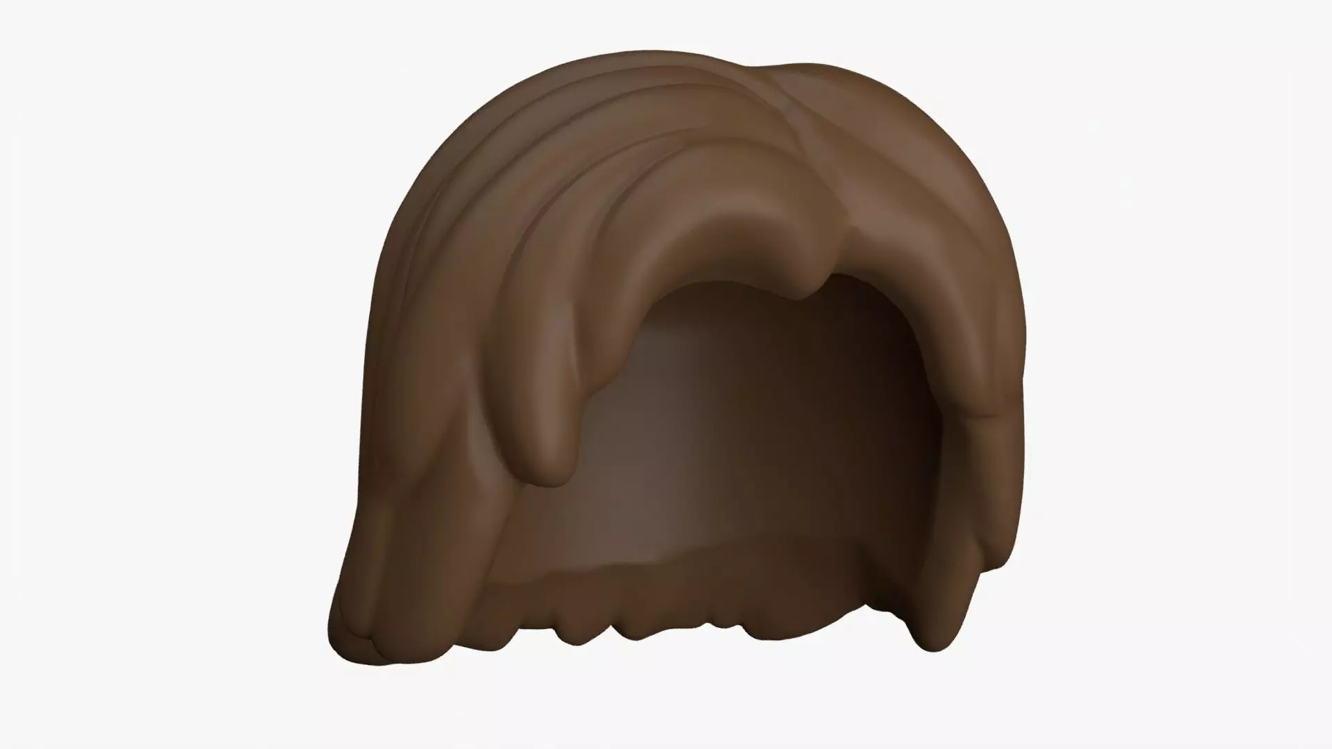 lego detailed man long hair match real object  Low-poly 3D model_0