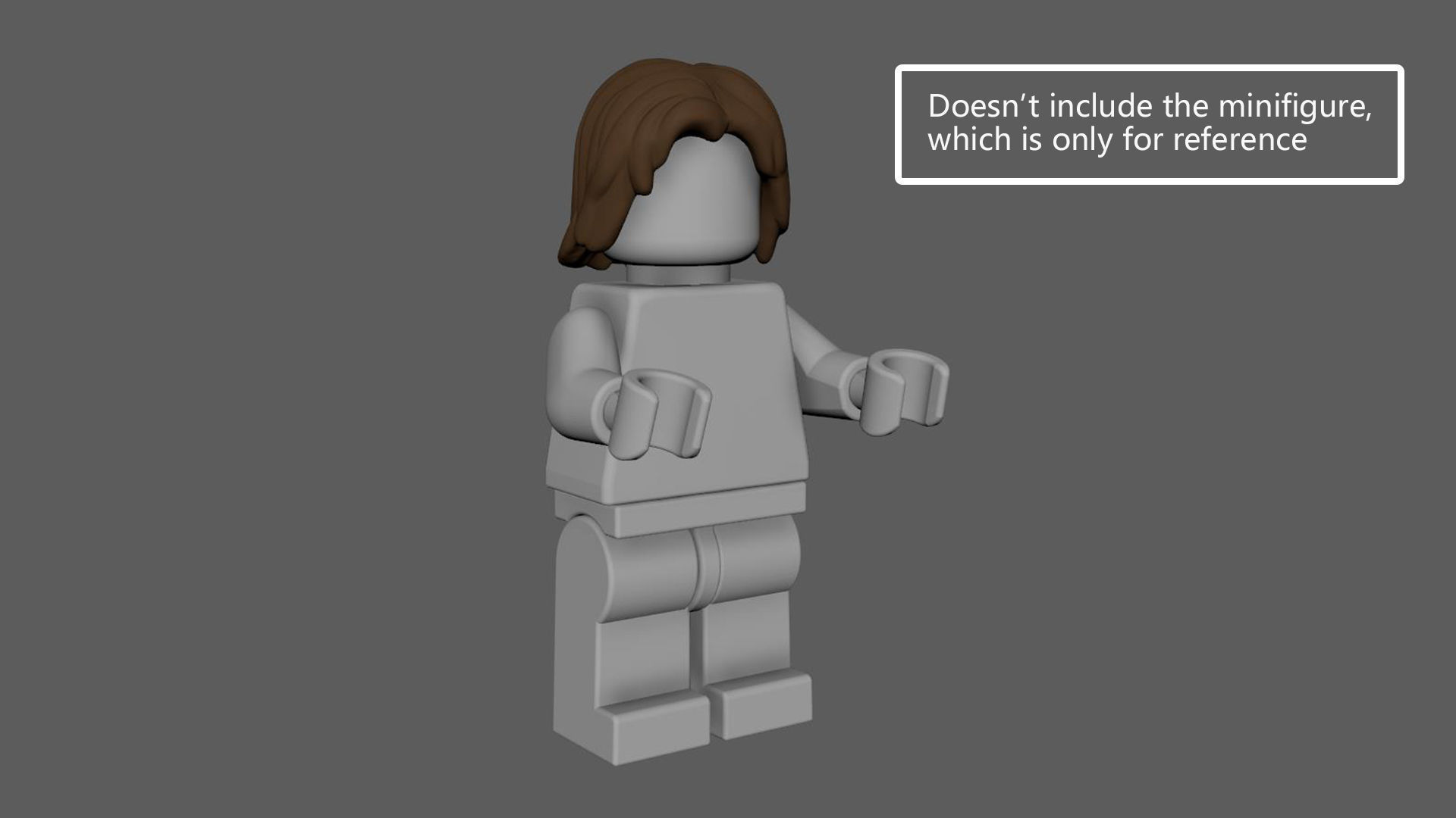 lego detailed man long hair match real object  Low-poly 3D model_7