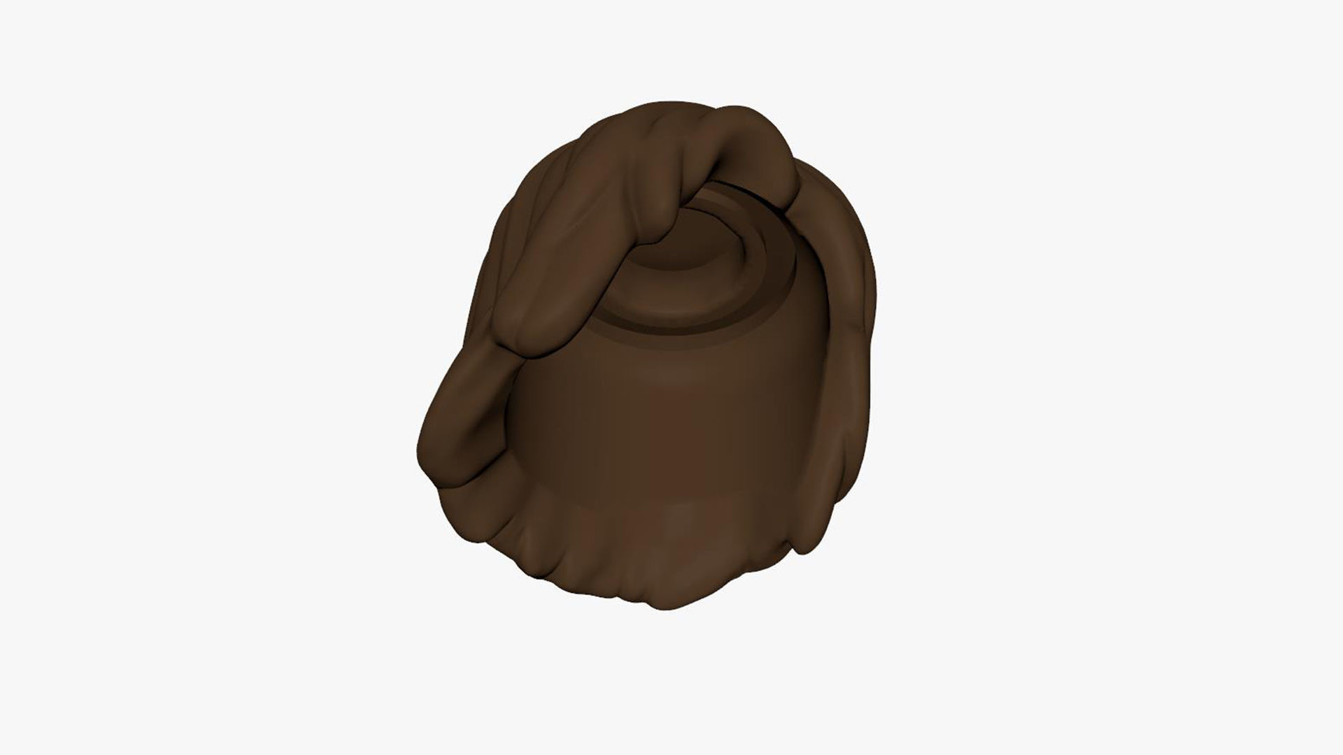 lego detailed man long hair match real object  Low-poly 3D model_6