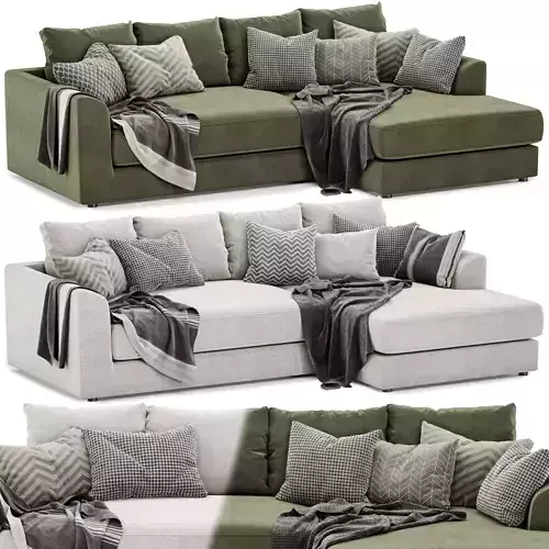 Jessie Facing Chaise Sofa 3D model