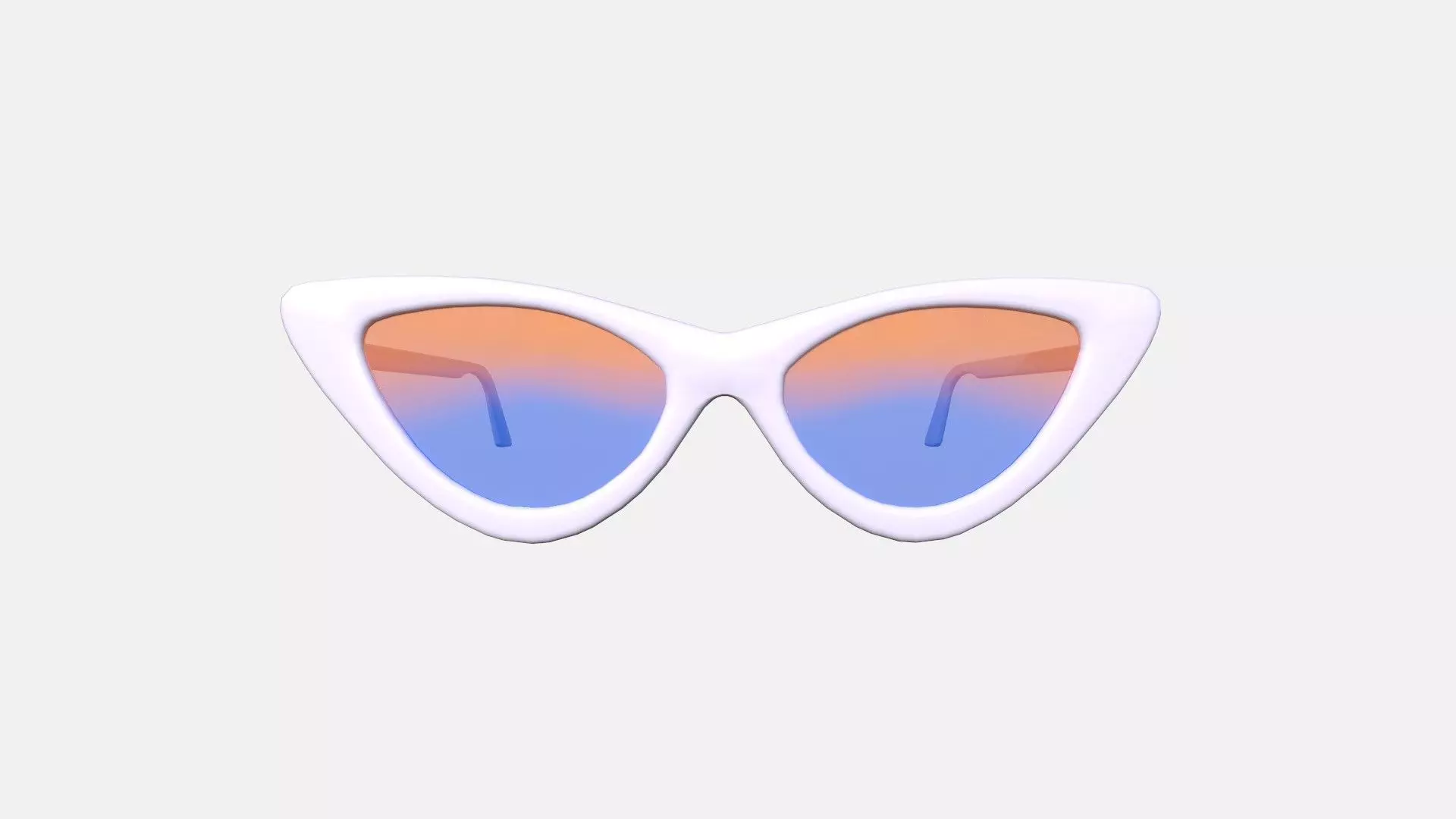 Sunglass Vintage B03 White - Character Design Fashion Low-poly 3D model