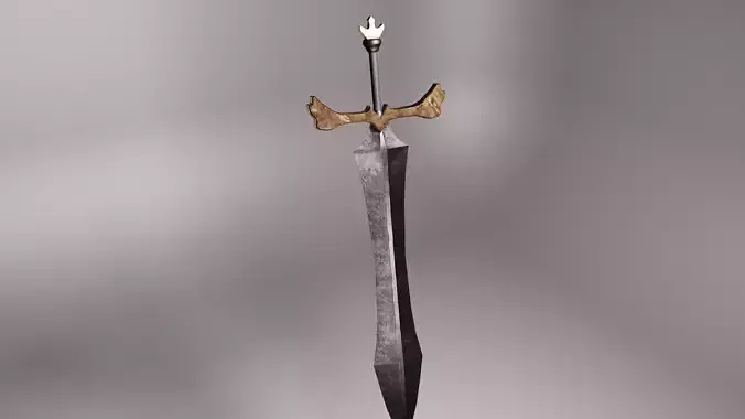 Game Ready Low-poly Big Sword 3D Model