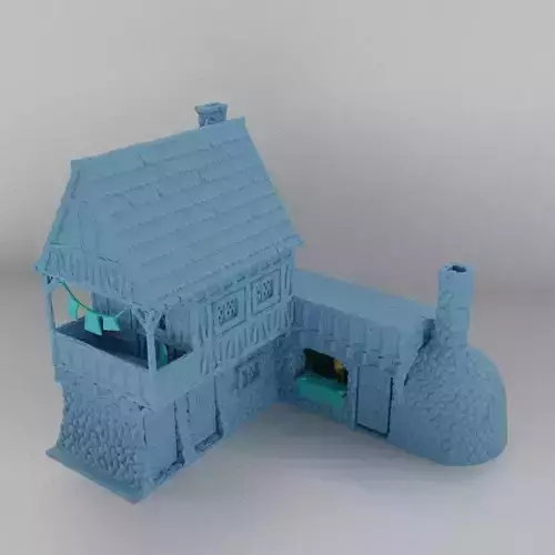 Medieval Bakery Tabletop Terrain 25 mm