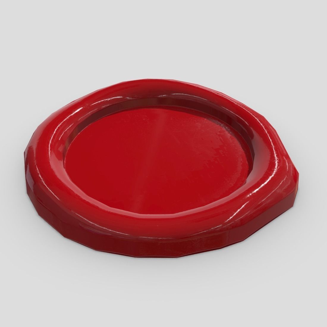 Wax Seal Low-poly 3D model_5