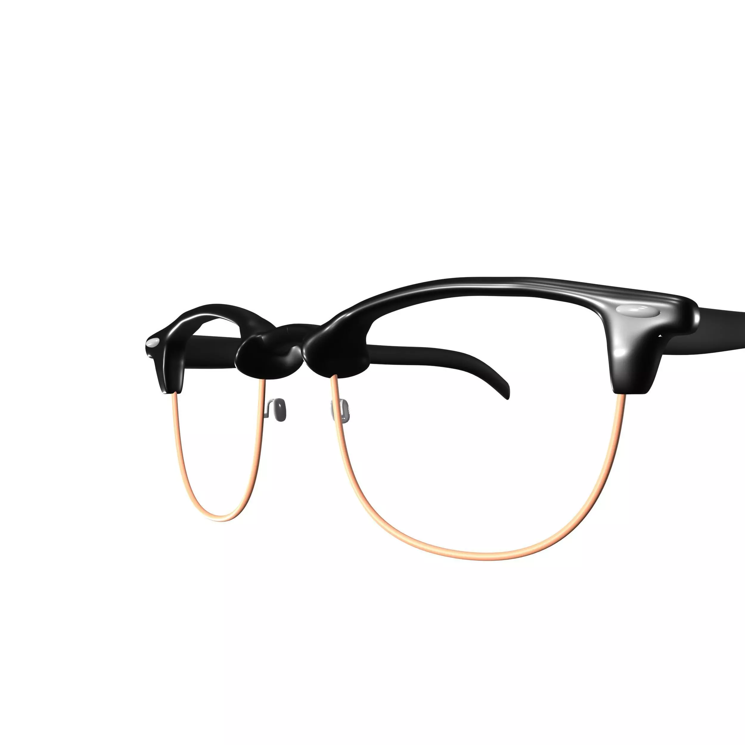 3D Oval Glasses 3D print model Free 3D print model