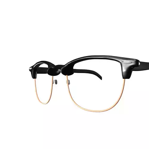 3D Oval Glasses 3D print model Free 3D print model