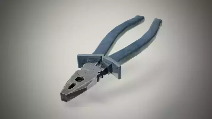 Old dirty soviet pliers Made in USSR Low-poly 3D model