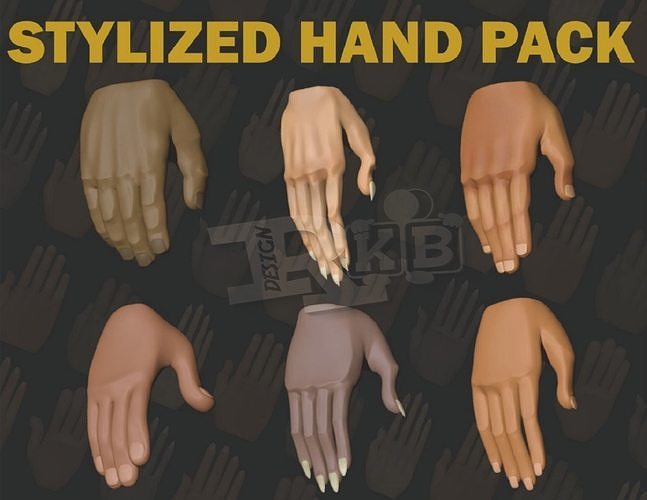 Hand Pack 3D model