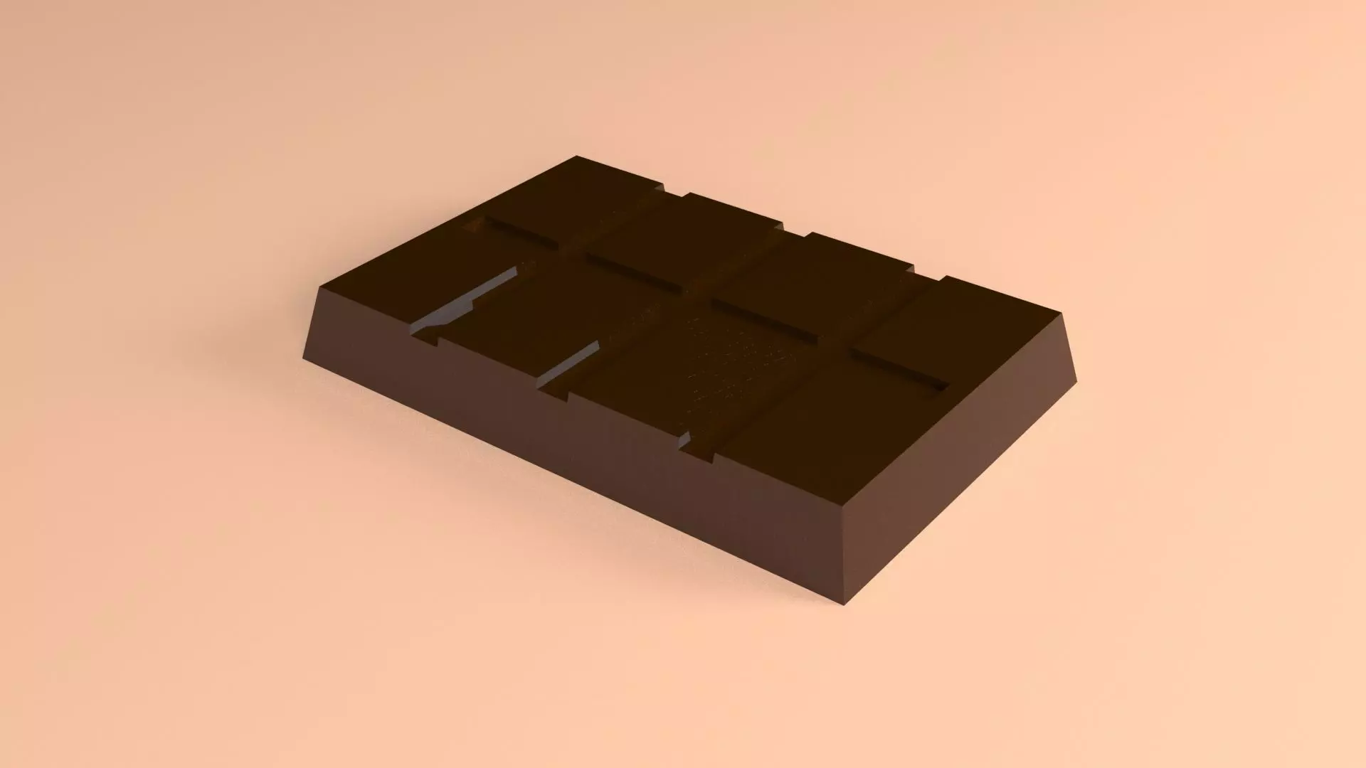 chocolate bar Low-poly 3D model